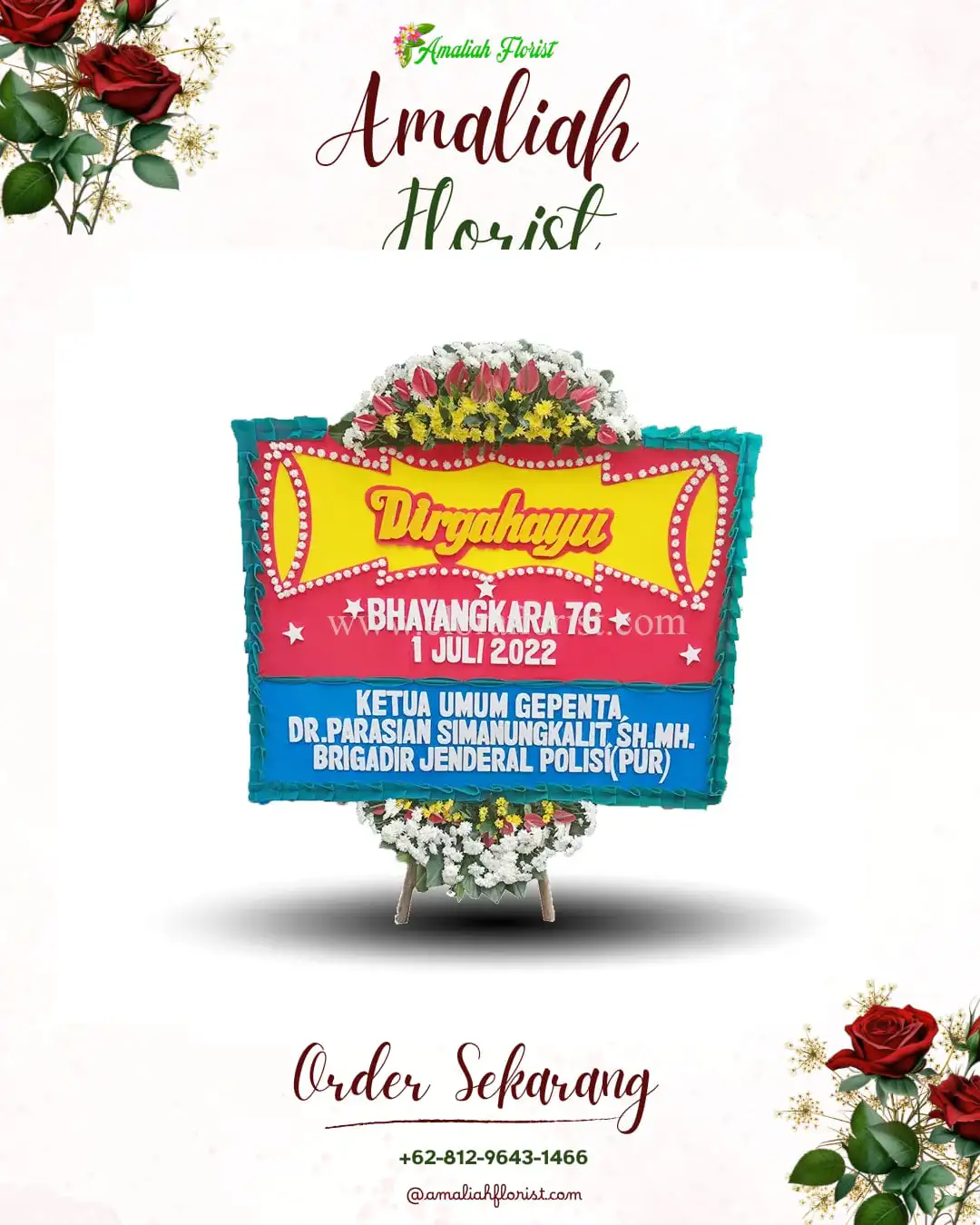 Papan Bunga HUT Ulang Tahun Tebel